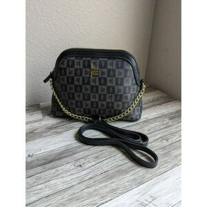 London Fog monogram tulip crossbody‎ bag adjustable strap
